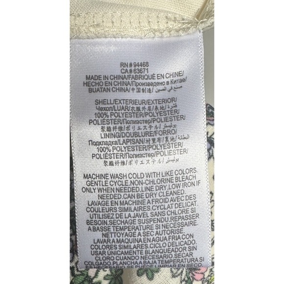 BCBGeneration Slip Dress Womens 8 Geranium Combo Floral Tulip Hem Cowl Neck - Picture 9 of 9